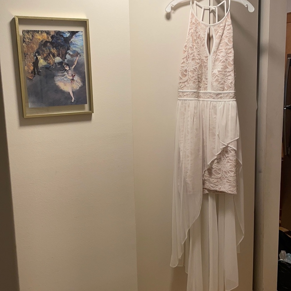NWT beautiful ivory high low dress
